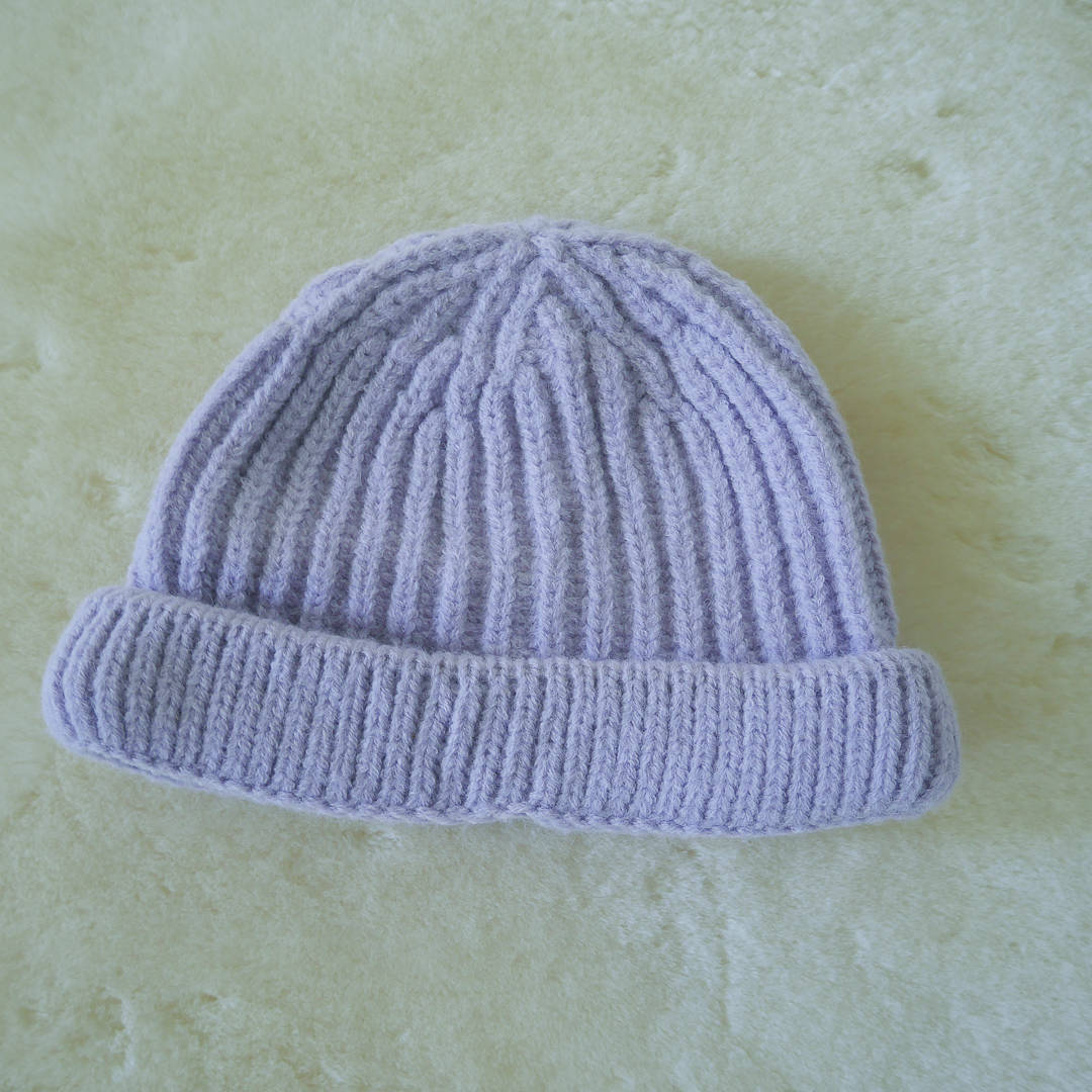 Coco & Bob - gebreide kindermuts - lila