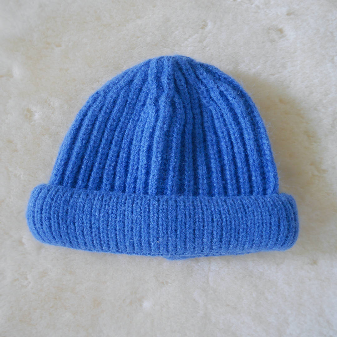 Coco & Bob - gebreide kindermuts - blauw