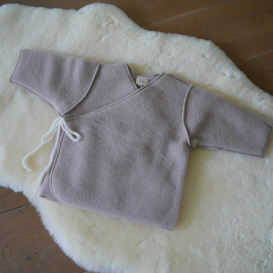 Coco & Bob - Merinowol vestje baby beige