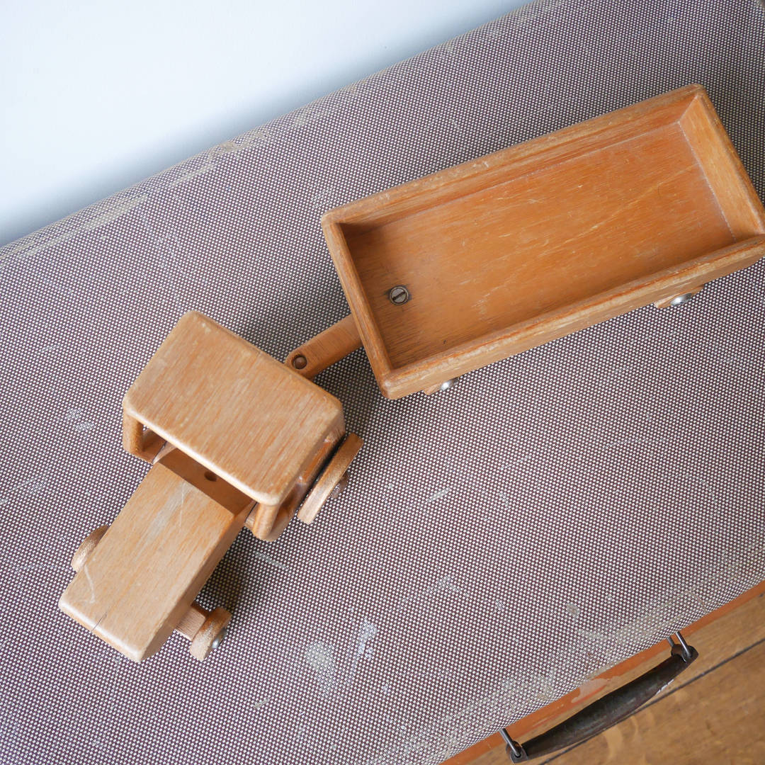 Coco & Bob - Houten vrachtwagen met aanhanger