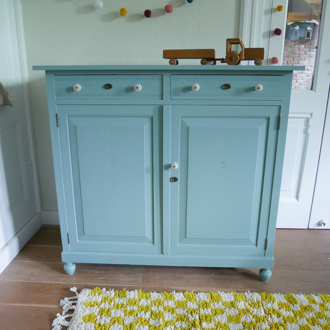 Coco & Bob - Lotte - Vintage Commode Grijsblauw