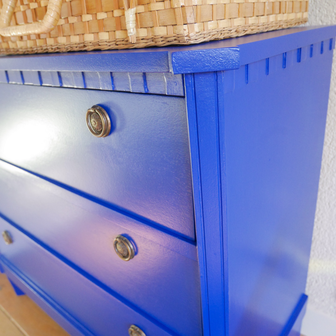 Coco & Bob - Melle - Vintage Ladekastje Cobaltblauw