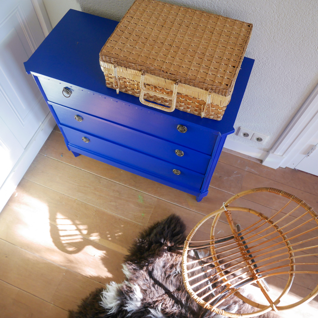 Coco & Bob - Melle - Vintage Ladekastje Cobaltblauw