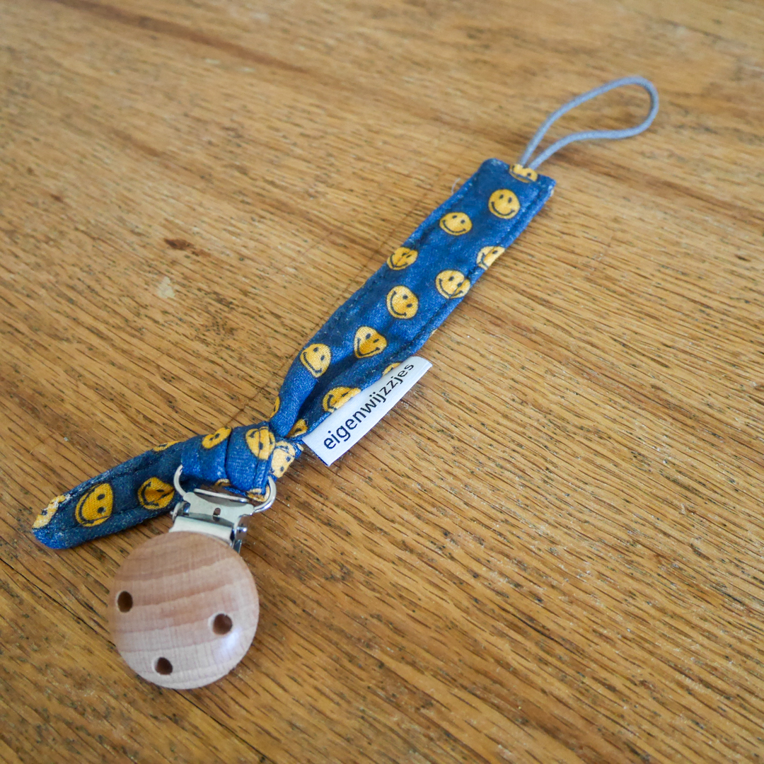 Coco_en_bob_Colori_Ribelle_Speenkoord_Donkerblauw_Smileys