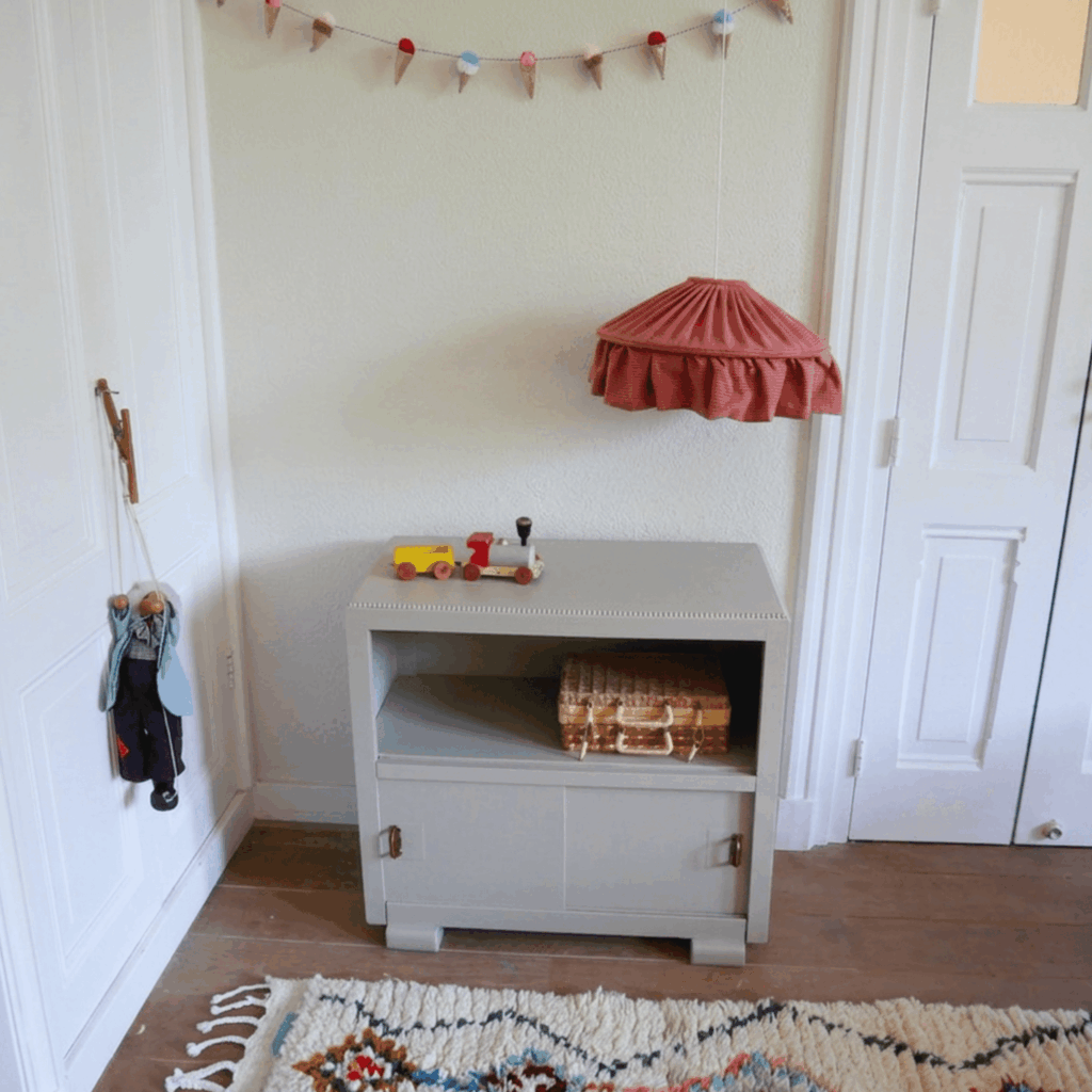 Lampenkap Keet | Roze ruitje & ruffles | Coco & Bob