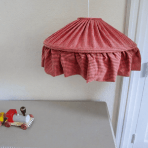 Lampenkap Keet | Roze ruitje & ruffles | Coco & Bob